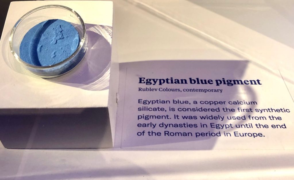 Egyptian blue is the first synthetic paint pigment. 