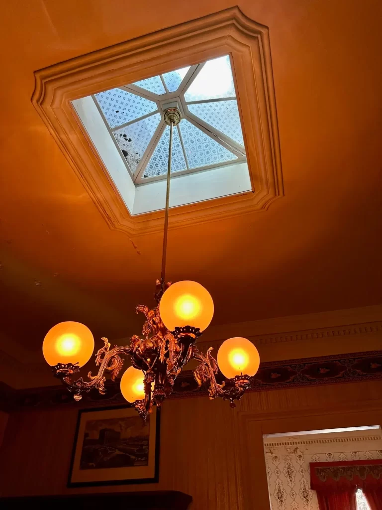 Skylight at the Gallier House in New Orleans. 