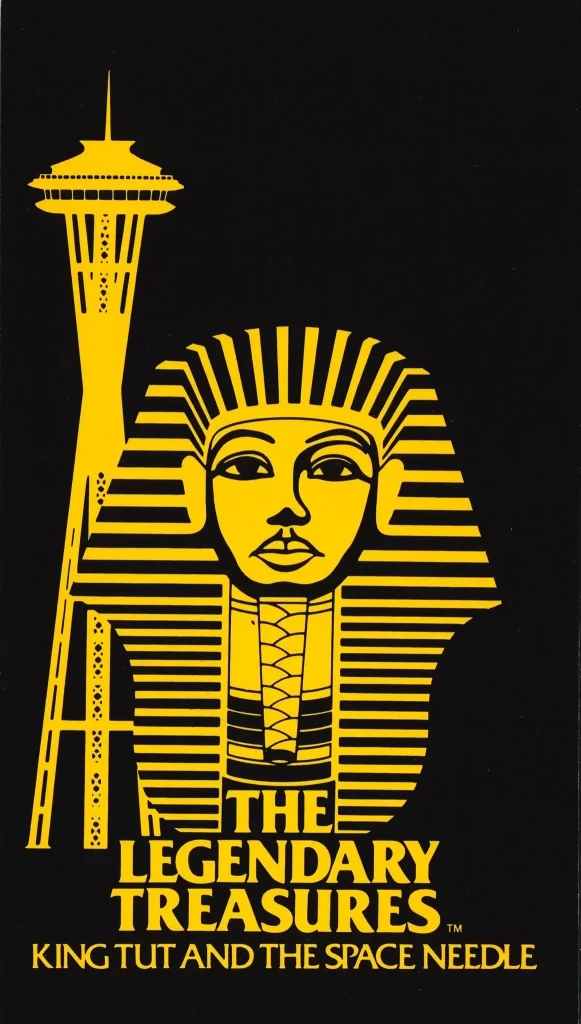 1978 postcard for Treasures of Tutankhamun in Seattle.