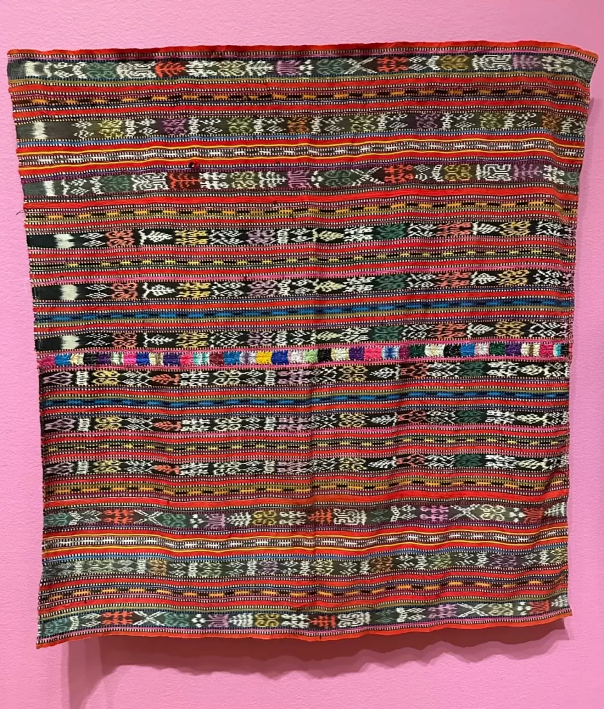 Late 20th century ikat fabric from Guatemala.