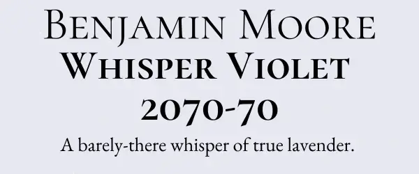 Benjamin Moore Whisper Violet 2070-70