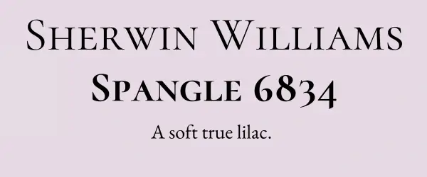 Sherwin Williams Spangle lilac purple 6834