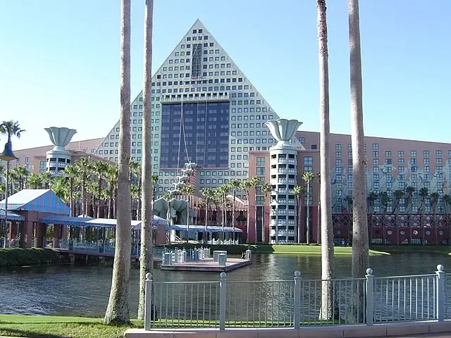 Michael Graves designed the Walt Disney World Dolphin resort.