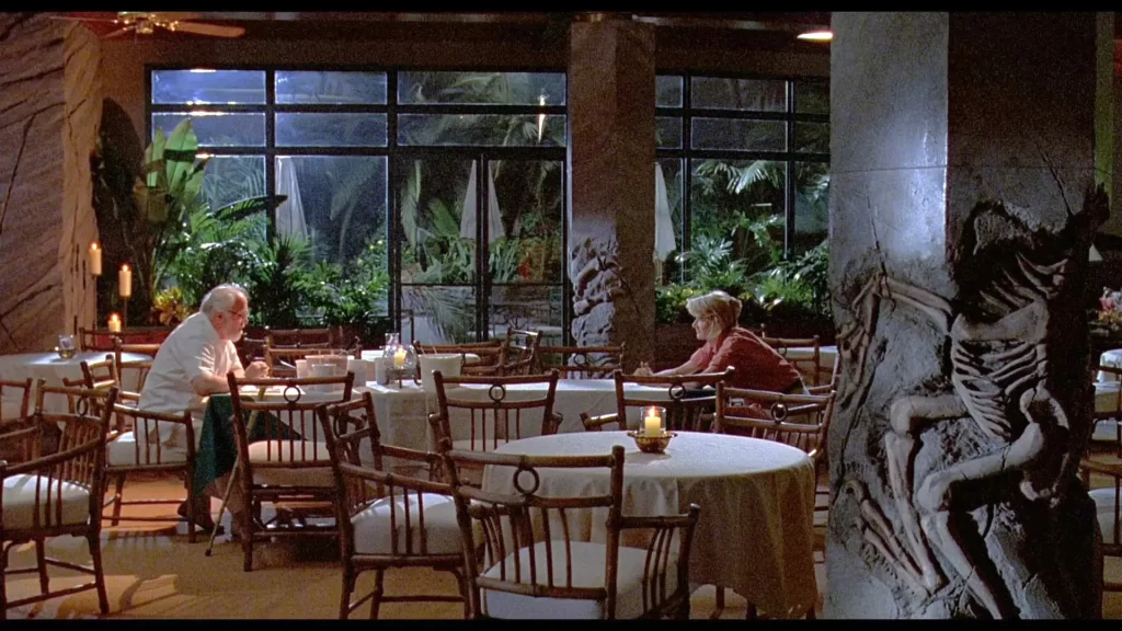 Jurassic Park Dining Room scene, Hammond and Sattler