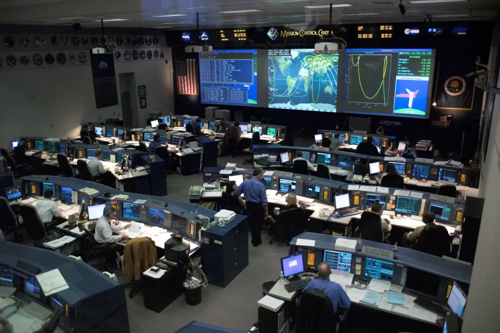 NASA's mission control center. 