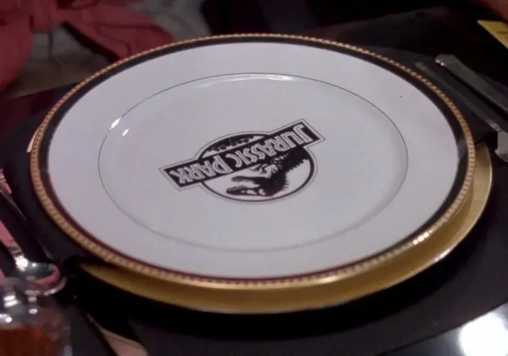 Jurassic park porcelain plate on screen