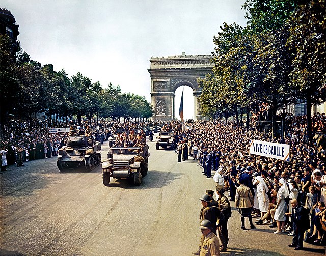 Champs-Élysées parade liberation of Paris WWII