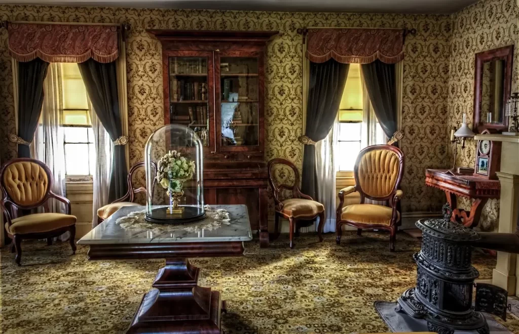 Victorian period living room.