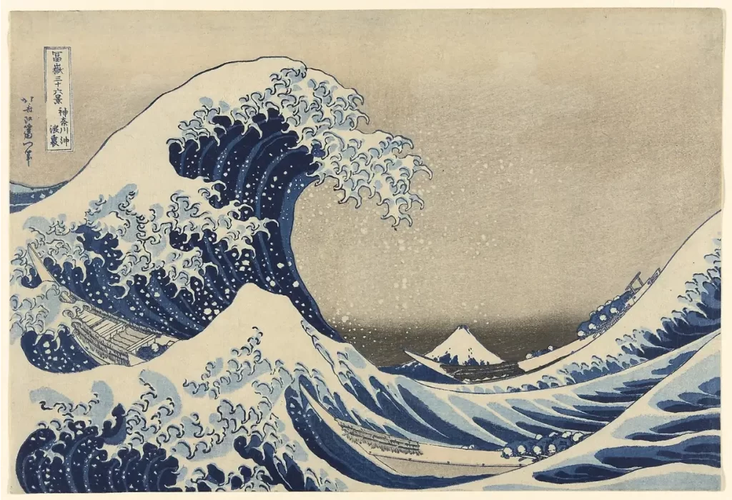 Hokusai Block Print