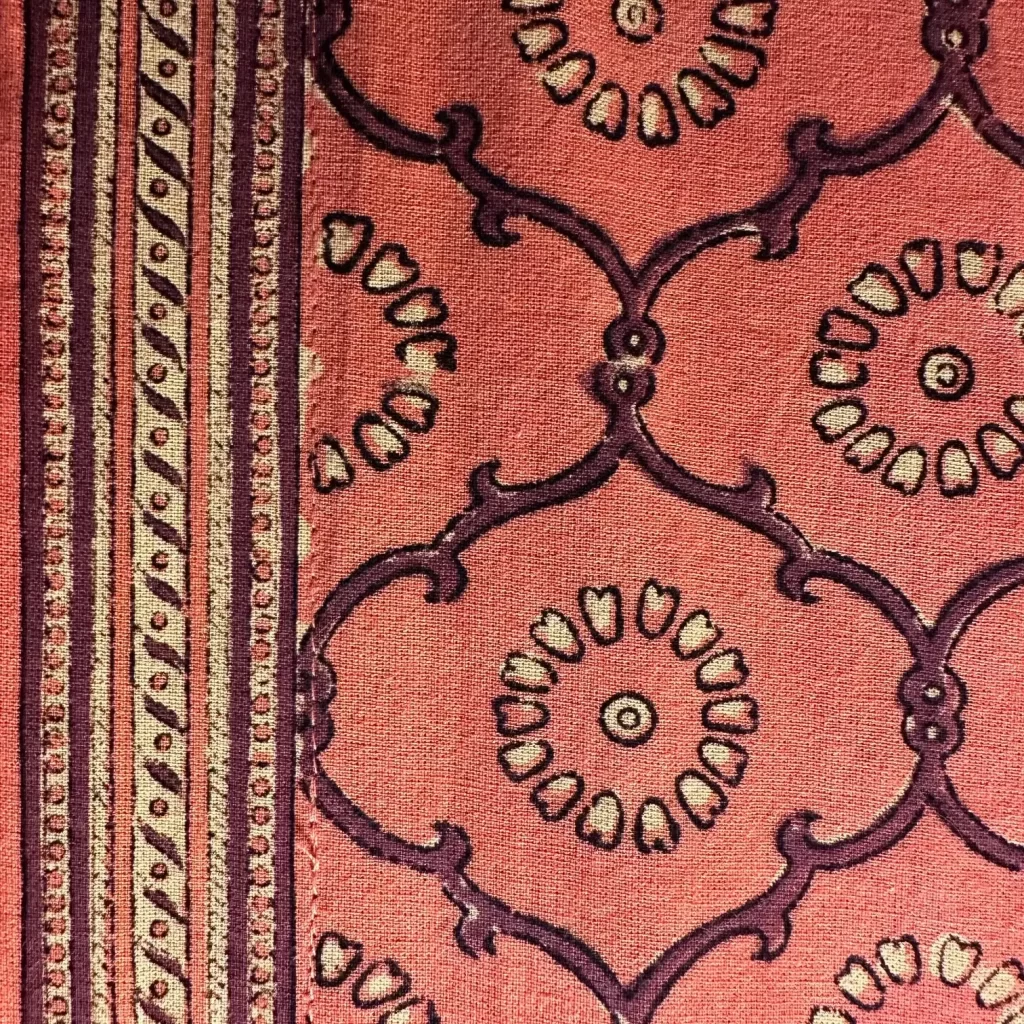 A detail example of an Indian Block Print Textile