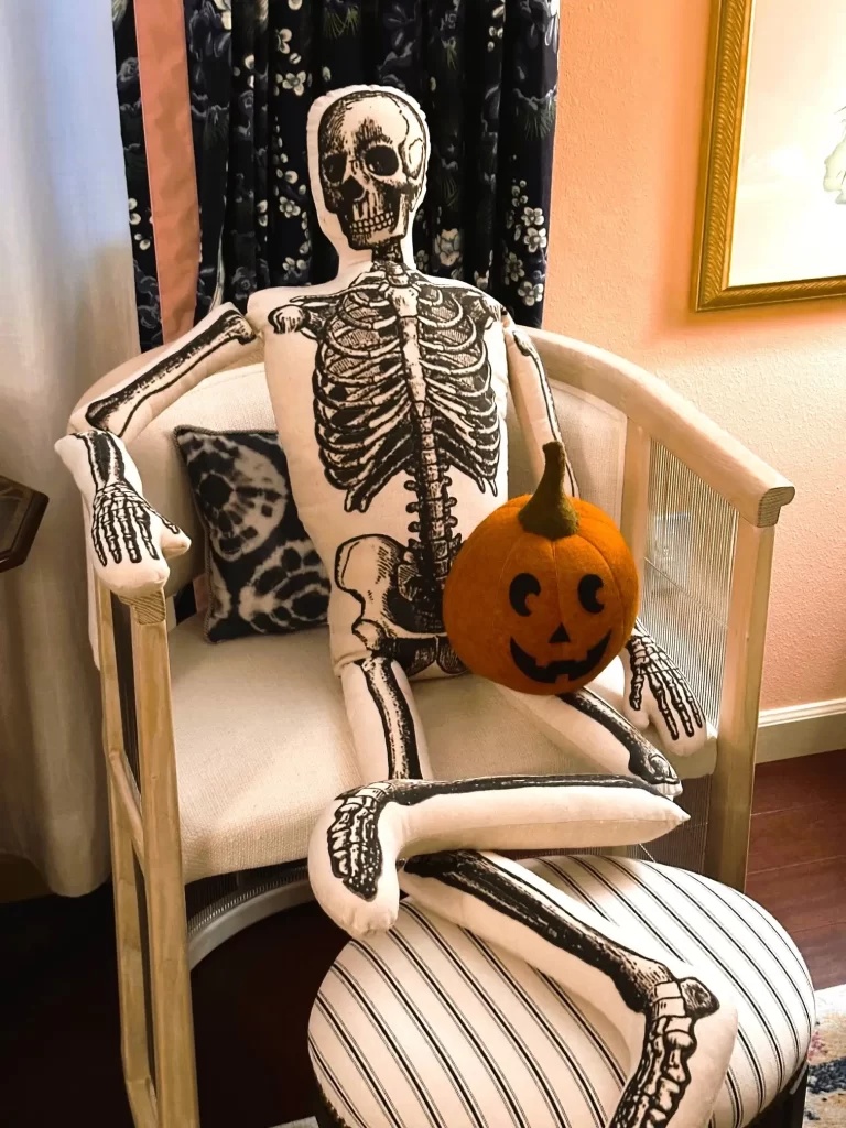 JoAnn Halloween Skeleton Pillow