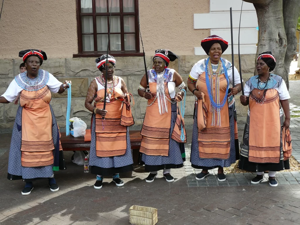 Xhosa women in traditional dress